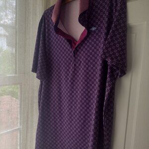 Greyson Purple Patterned Polo Shirt